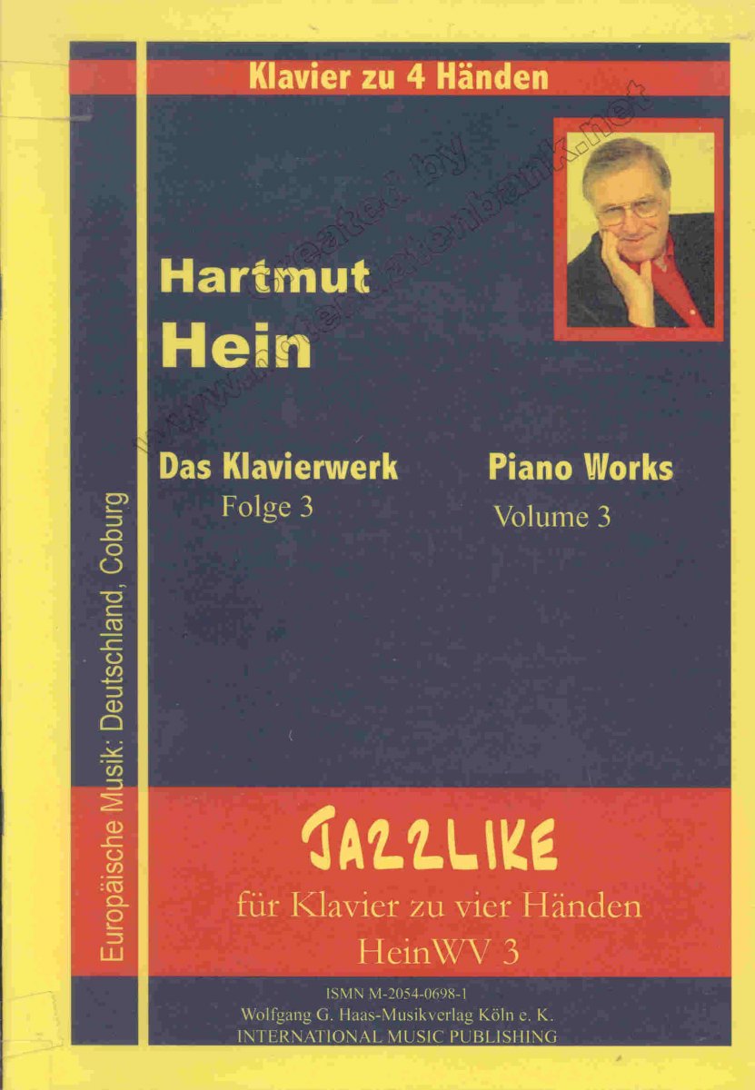 Klavierwerk #3: Jazzlike fr Klavier zu 4 Hnden - klik hier