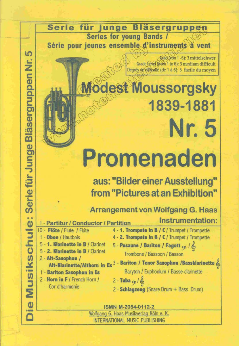 Promenaden aus 'Bilder einer Ausstellung', Die - klik hier