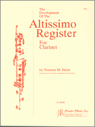 Development Of The Altissimo Register For Clarinet, The - klik hier Development Of The Altissimo Register For Clarinet, The - klik hier