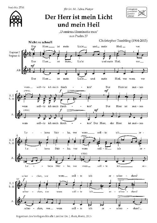 Der Herr ist mein Licht und mein Heil - klik hier Der Herr ist mein Licht und mein Heil - klik hier