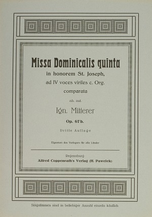 Missa Dominicalis quinta - klik hier Missa Dominicalis quinta - klik hier