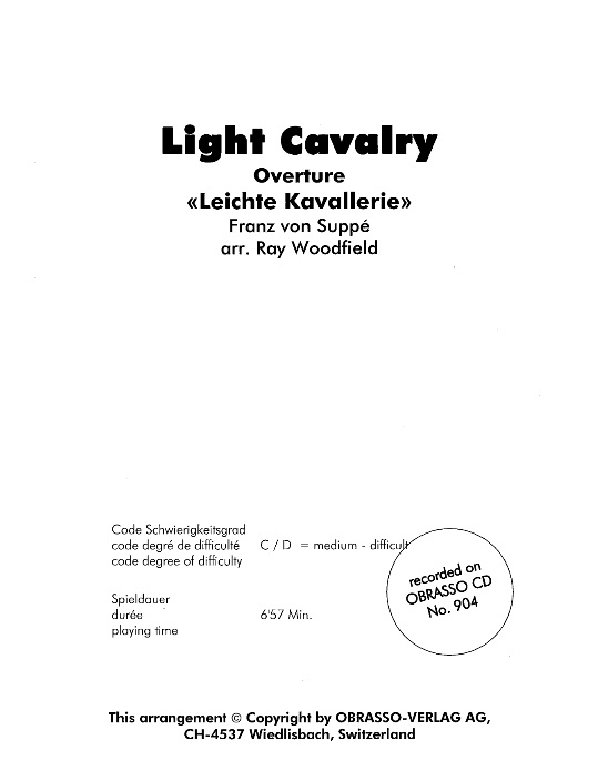 Overture to 'Light Cavalry' (Leichte Kavallerie) - klik hier