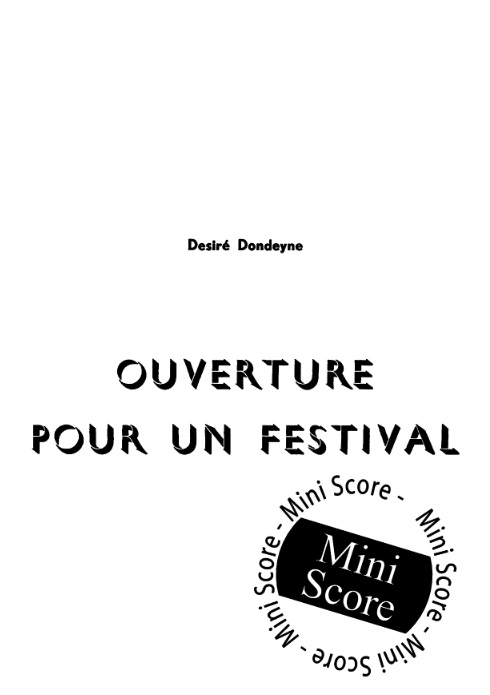 Ouverture pour un Festival - klik hier