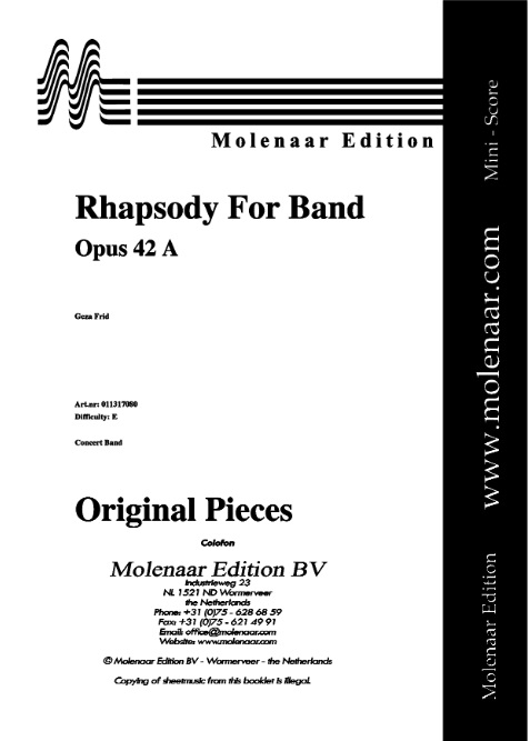 Rhapsody for Band - klik hier