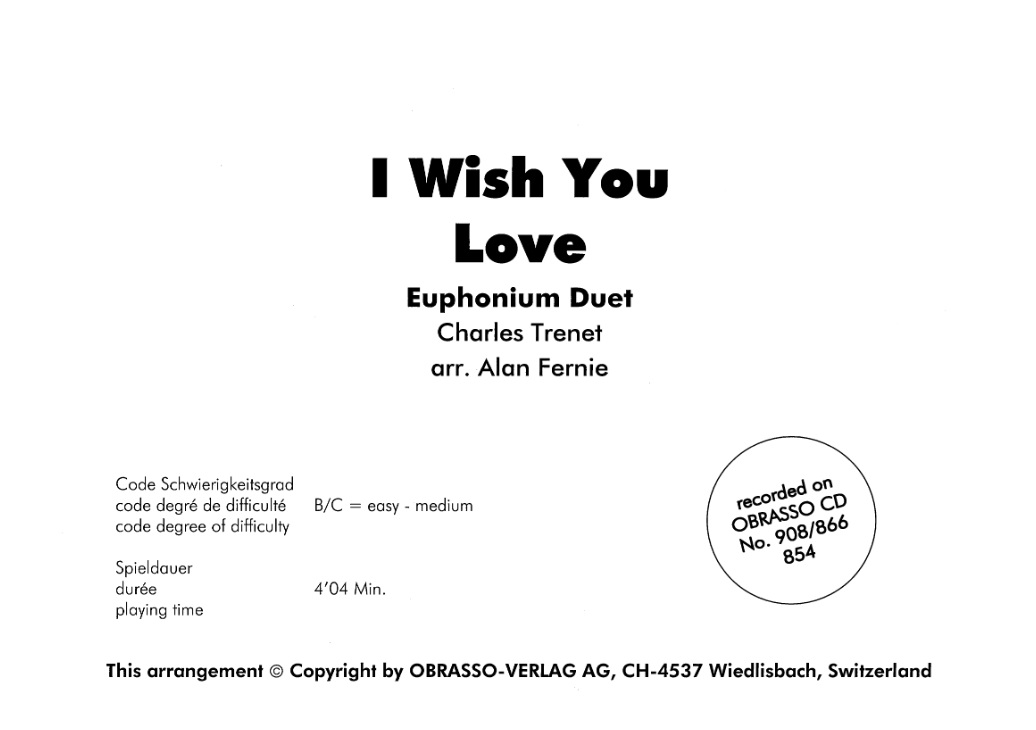 I Wish You Love - klik hier