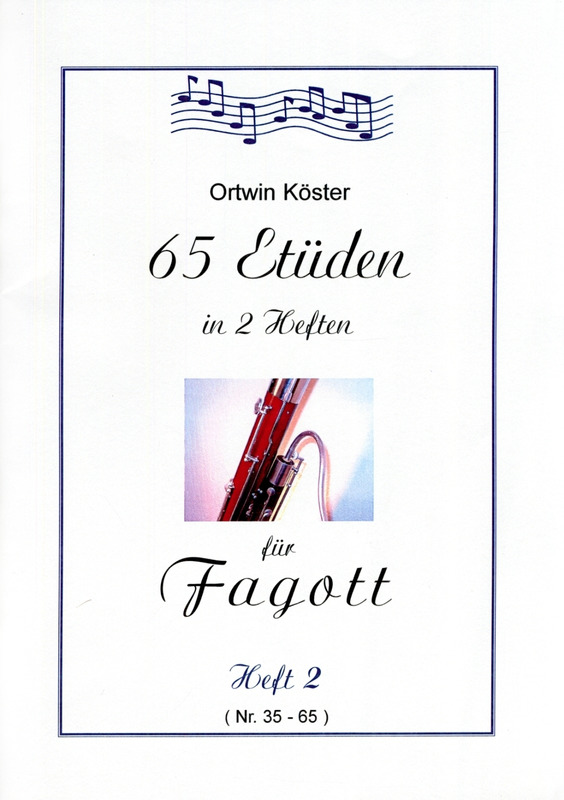 65 Etden in 2 Heften fr Fagott #2 (Nr. 35 - 65) - klik hier