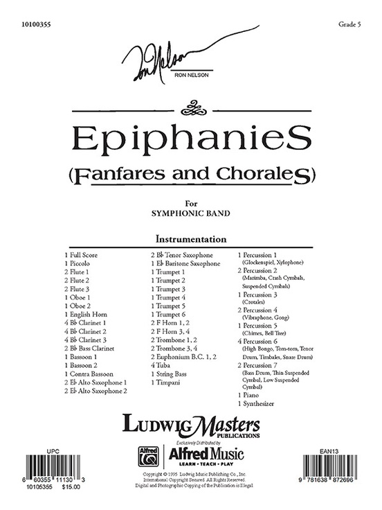 Epiphanies (Fanfares and Chorales) - klik hier