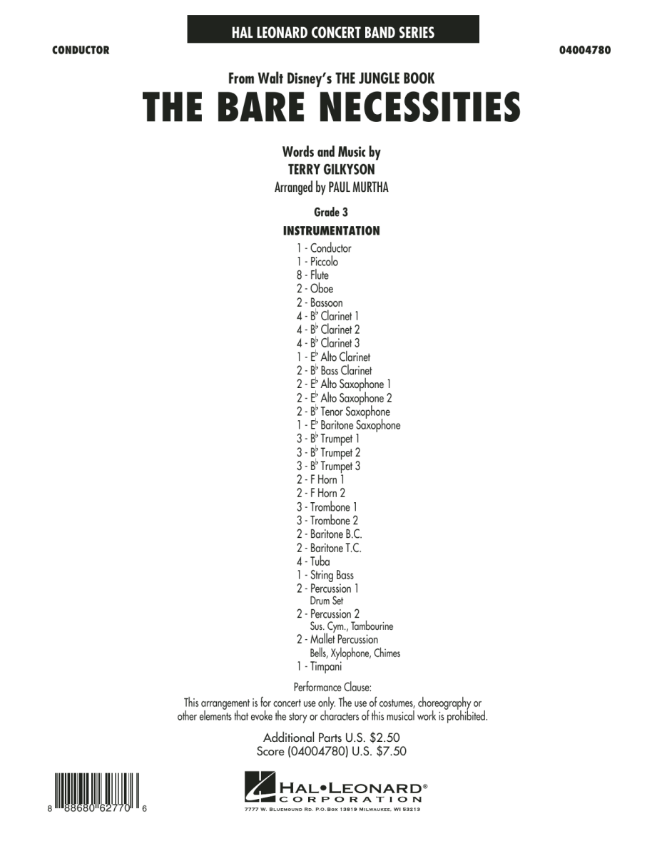 Bare Necessities, The (from 'The Jungle Book') - klik hier