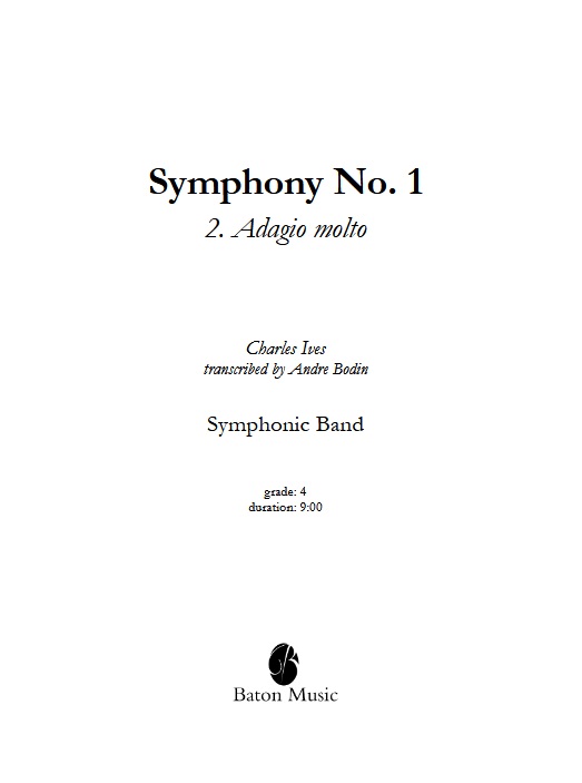 Symphony #1: Adagio molto (2nd Mvt.) - klik hier