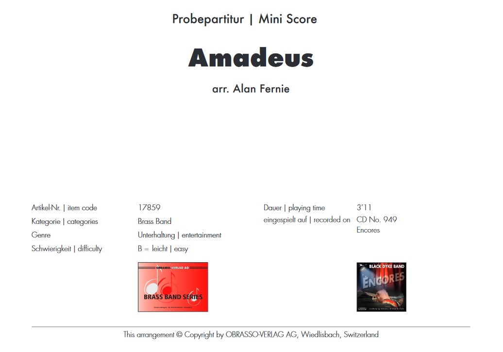 Amadeus (Based on a Theme by Mozart) - klik hier