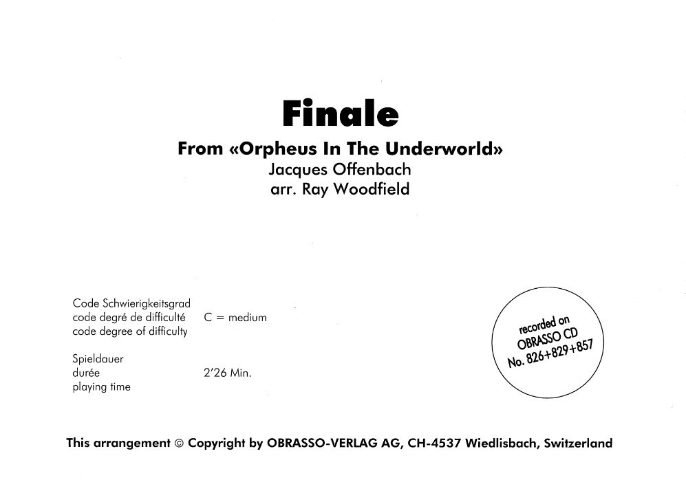 Finale from 'Orpheus in the Underworld' - klik hier