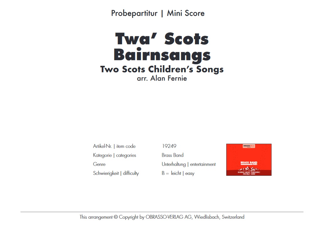 Twa' Scots Bairnsangs (2 Scots Children's Songs) - klik hier