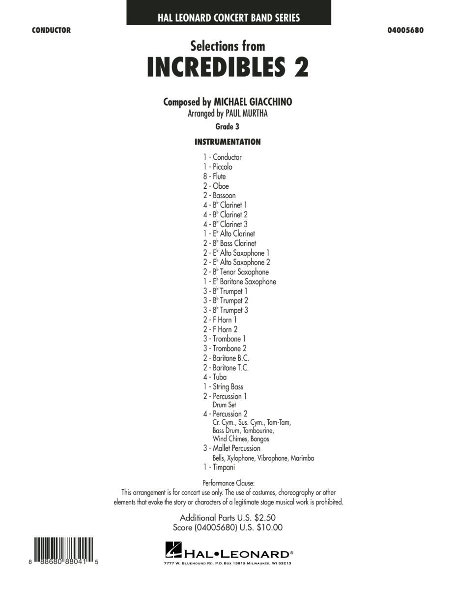 Selections from Incredibles 2 - klik hier
