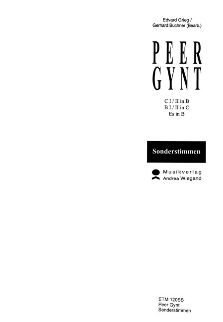 Peer Gynt - Suite für Orchester mit Erzählung - klik hier Peer Gynt - Suite für Orchester mit Erzählung - klik hier