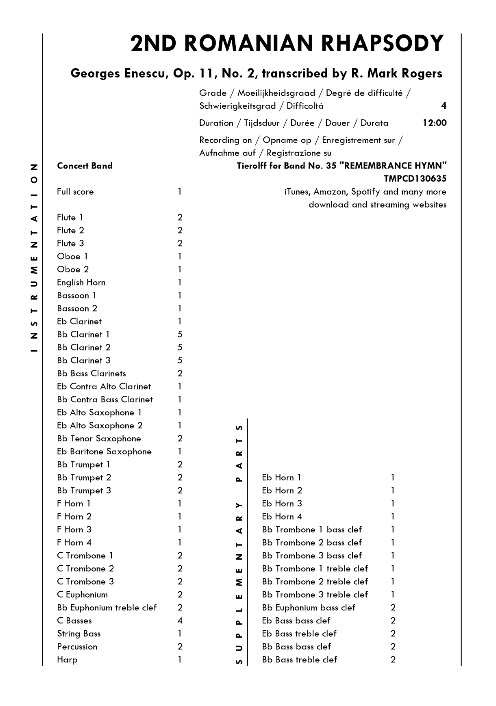 2. Romanian Rhapsody (2nd) - klik hier