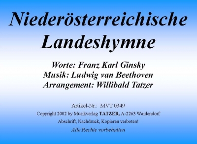 Nieder�sterreichische Landeshymne (N�) - klik hier