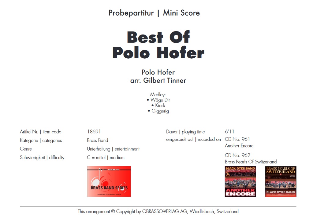 Best of Polo Hofer, The - klik hier