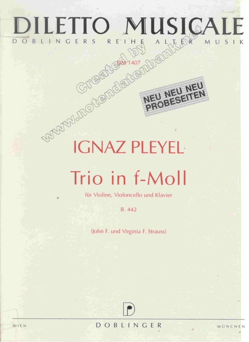 Trio in f-Moll - klik hier Trio in f-Moll - klik hier
