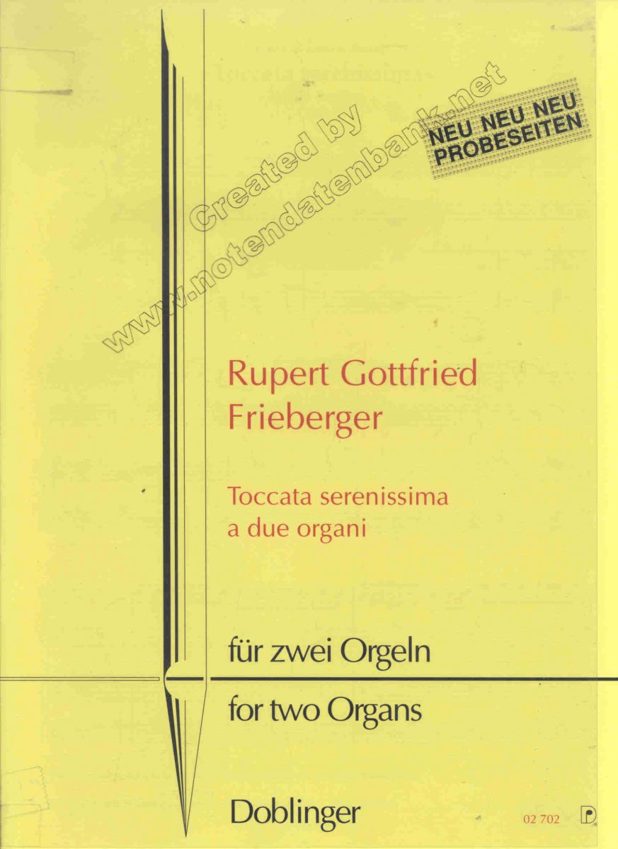 Toccara serenissima a due organi - klik hier
