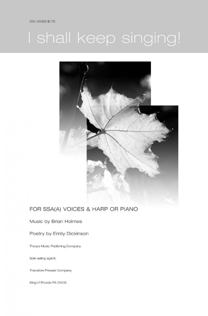 I shall keep singing! - klik hier