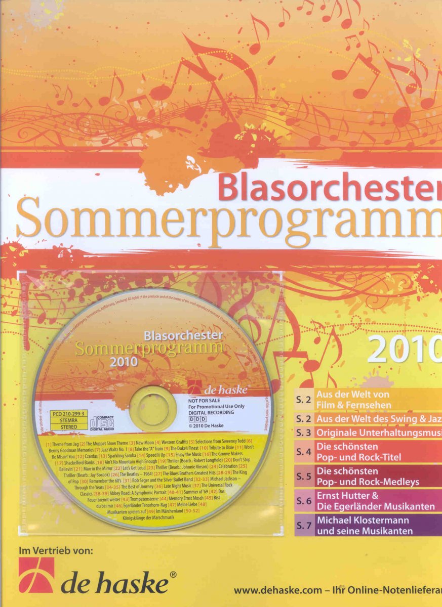 De Haske 2010 - Blasorchester Sommerprogramm - klik hier