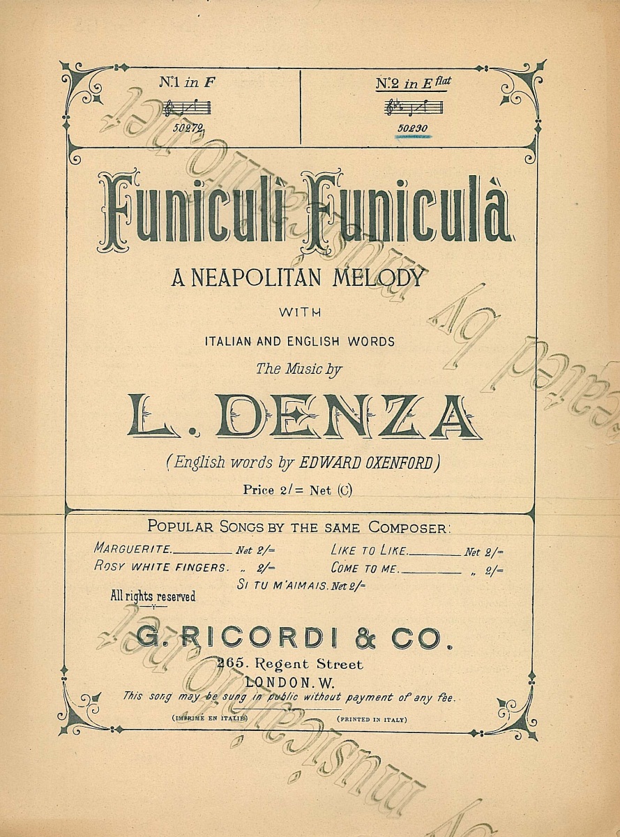 Funiculì Funiculà: A Neapolitan Melody - klik hier Funiculì Funiculà: A Neapolitan Melody - klik hier