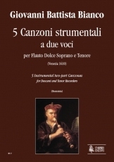 5 Instrumental two-part Canzonas for Descant and Tenor Recorders - klik hier 5 Instrumental two-part Canzonas for Descant and Tenor Recorders - klik hier