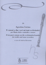 8 two-part Canons on the Ecclesiastical Modes for Treble and Tenor Recorders - klik hier