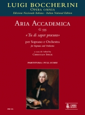 Aria accademica G 555 Tu di saper procura for Soprano and Orchestra - klik hier