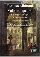 Sinfonias 'a quattro'without Opus number. Vol. 5: Sinfonia in A major, Si 5. - klik hier