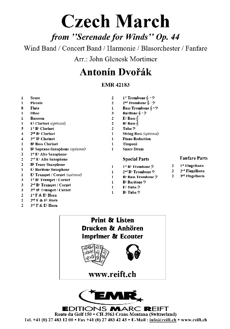 Czech March (from 'Serenade for Winds') - klik hier