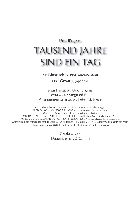 1000 Jahre sind ein Tag (Tausend) - klik hier