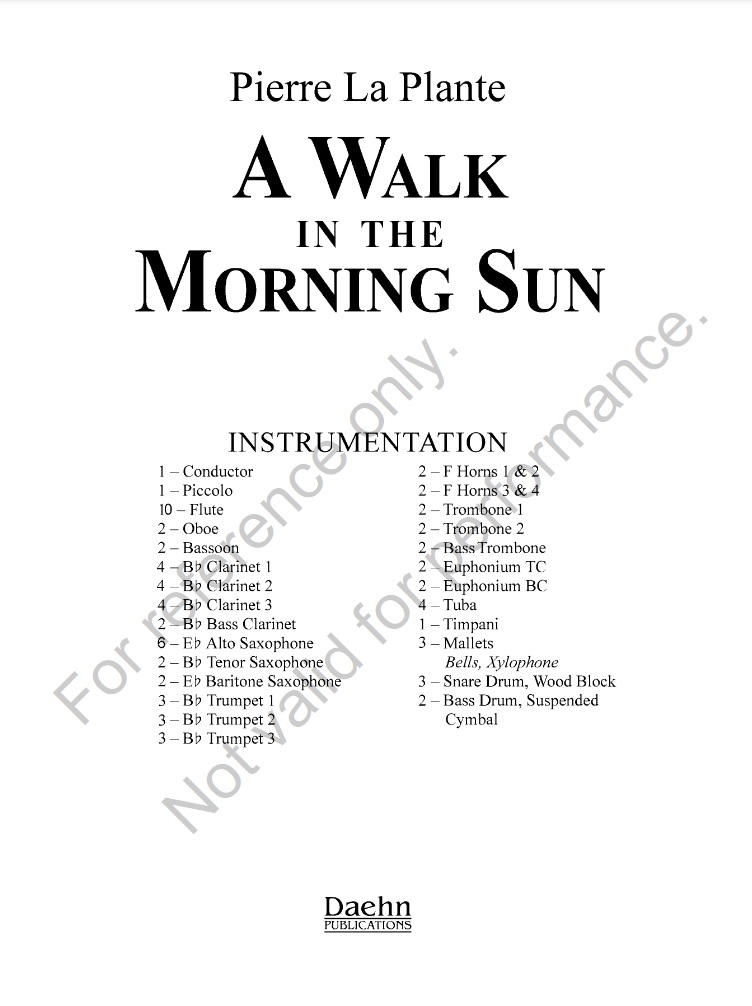 A Walk In The Morning Sun - klik hier