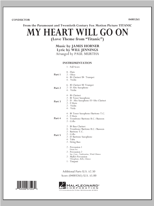 My Heart Will Go On (from Titanic) - klik hier