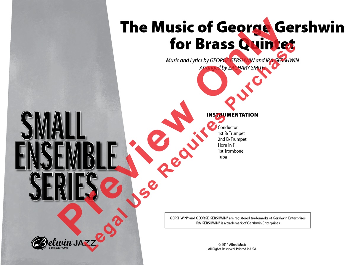Music of George Gershwin for Brass Quintet, The - klik hier