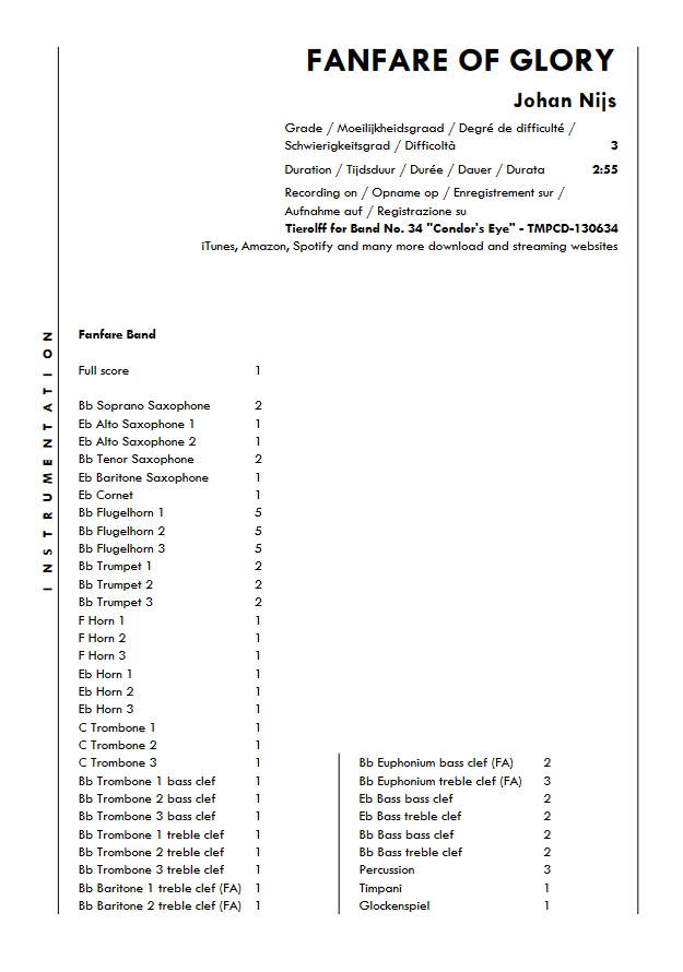 Fanfare Of Glory - klik hier