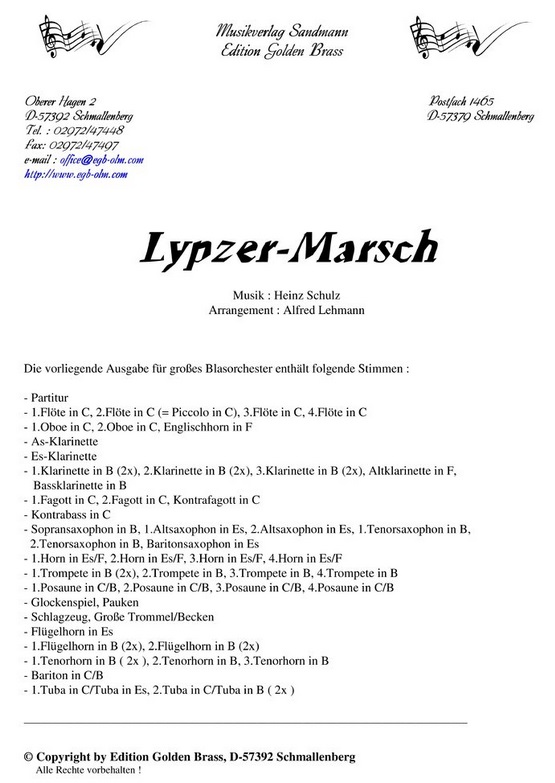 Lypzer-Marsch - klik hier Lypzer-Marsch - klik hier
