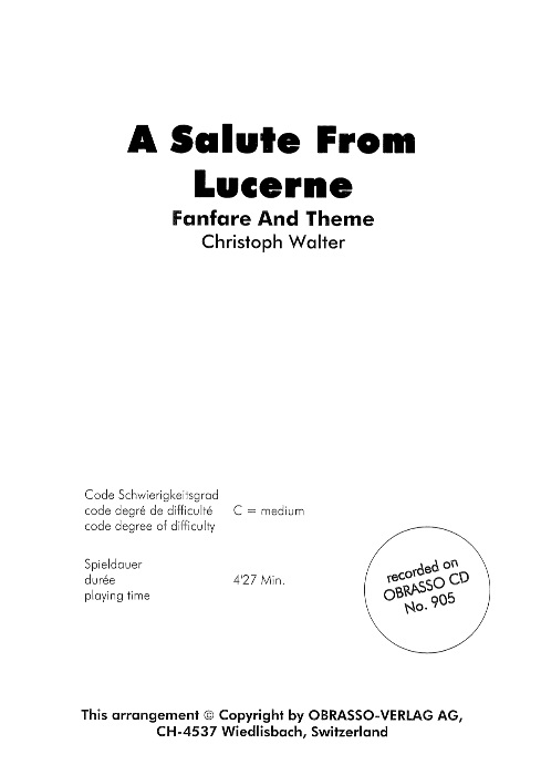 A Salute from Lucerne (Fanfare and Theme) - klik hier
