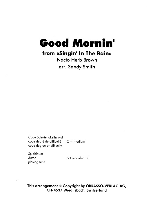 Good Mornin' (from 'Singin' In The Rain') - klik hier