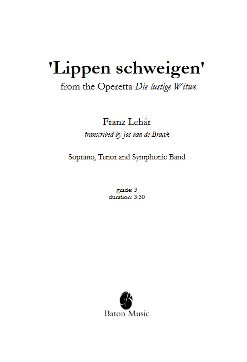 Lippen schweigen (from the Operetta 'Die Lustige Witwe') - klik hier