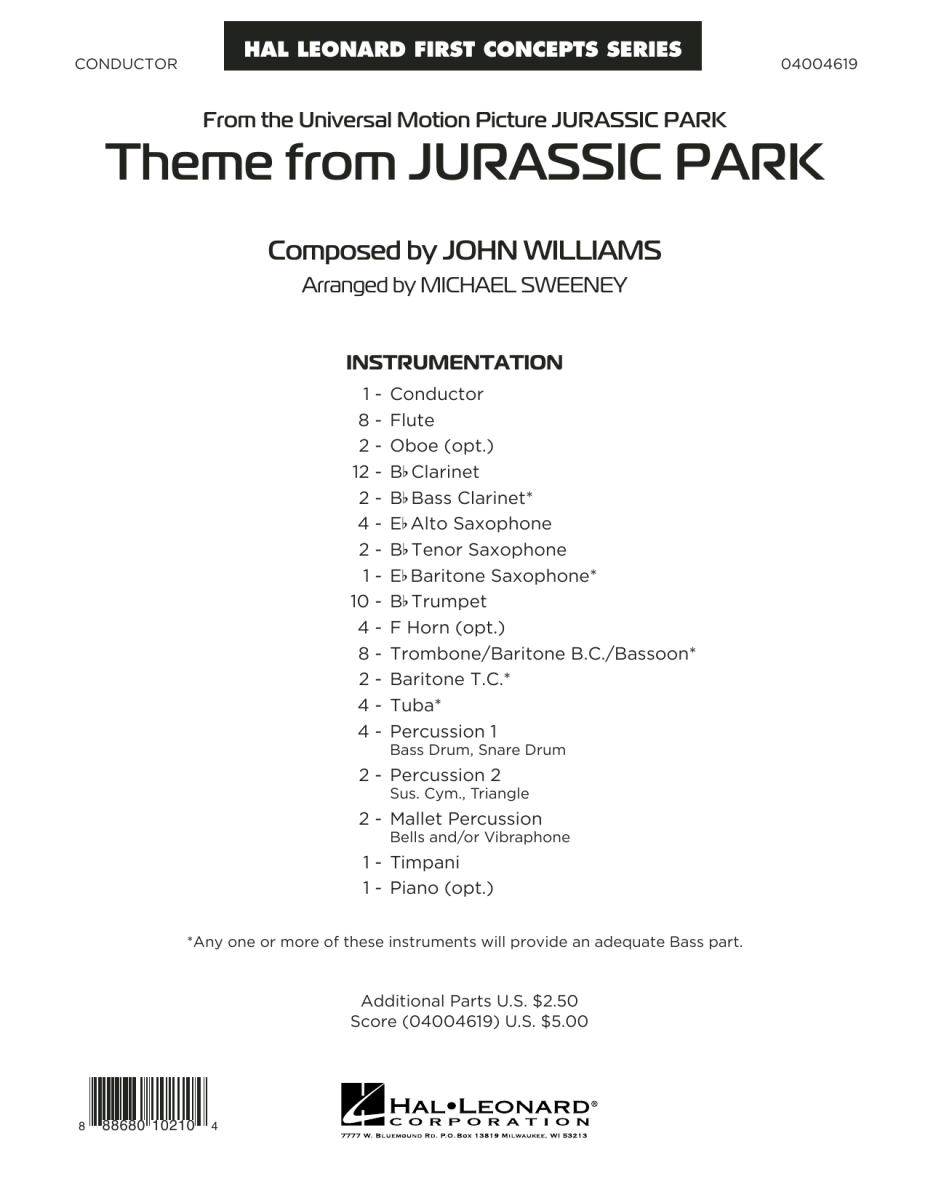 Theme from 'Jurassic Park' - klik hier