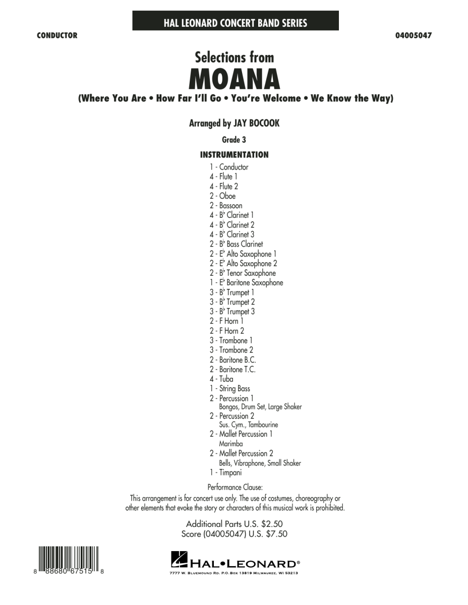 Selections from Moana - klik hier