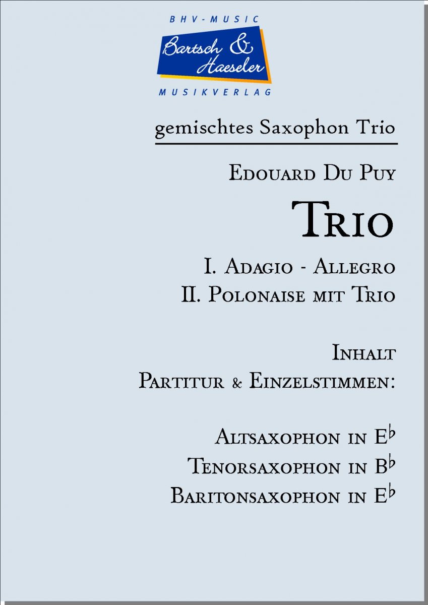 Trio I. Adagio - Allegro II. Polonaise mit Trio - klik hier Trio I. Adagio - Allegro II. Polonaise mit Trio - klik hier