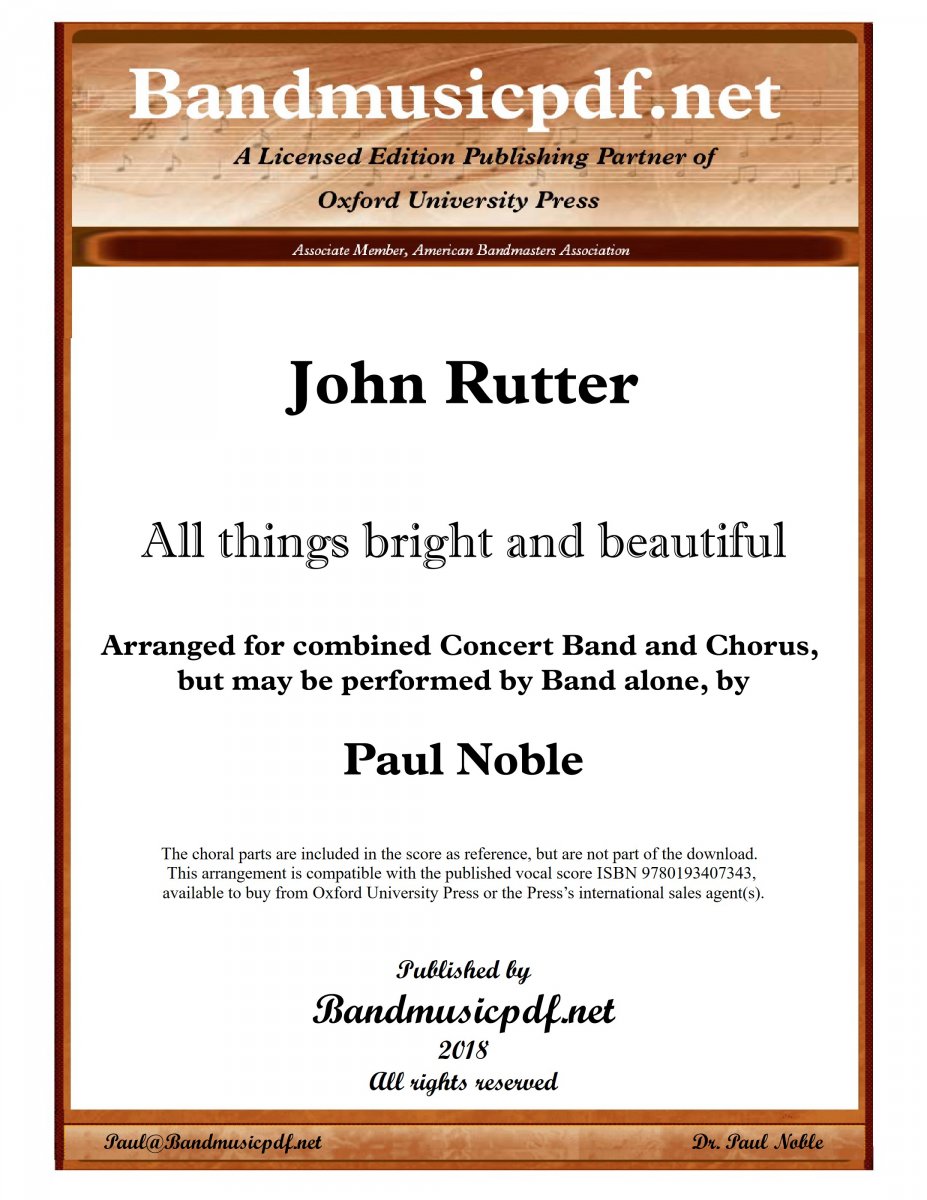 All Things Bright and Beautiful - klik hier