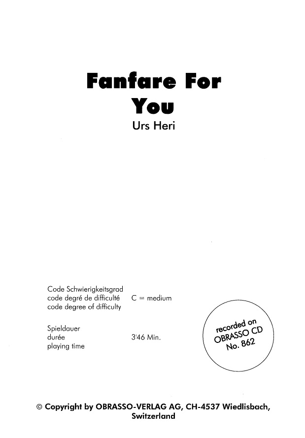 Fanfare for you - klik hier