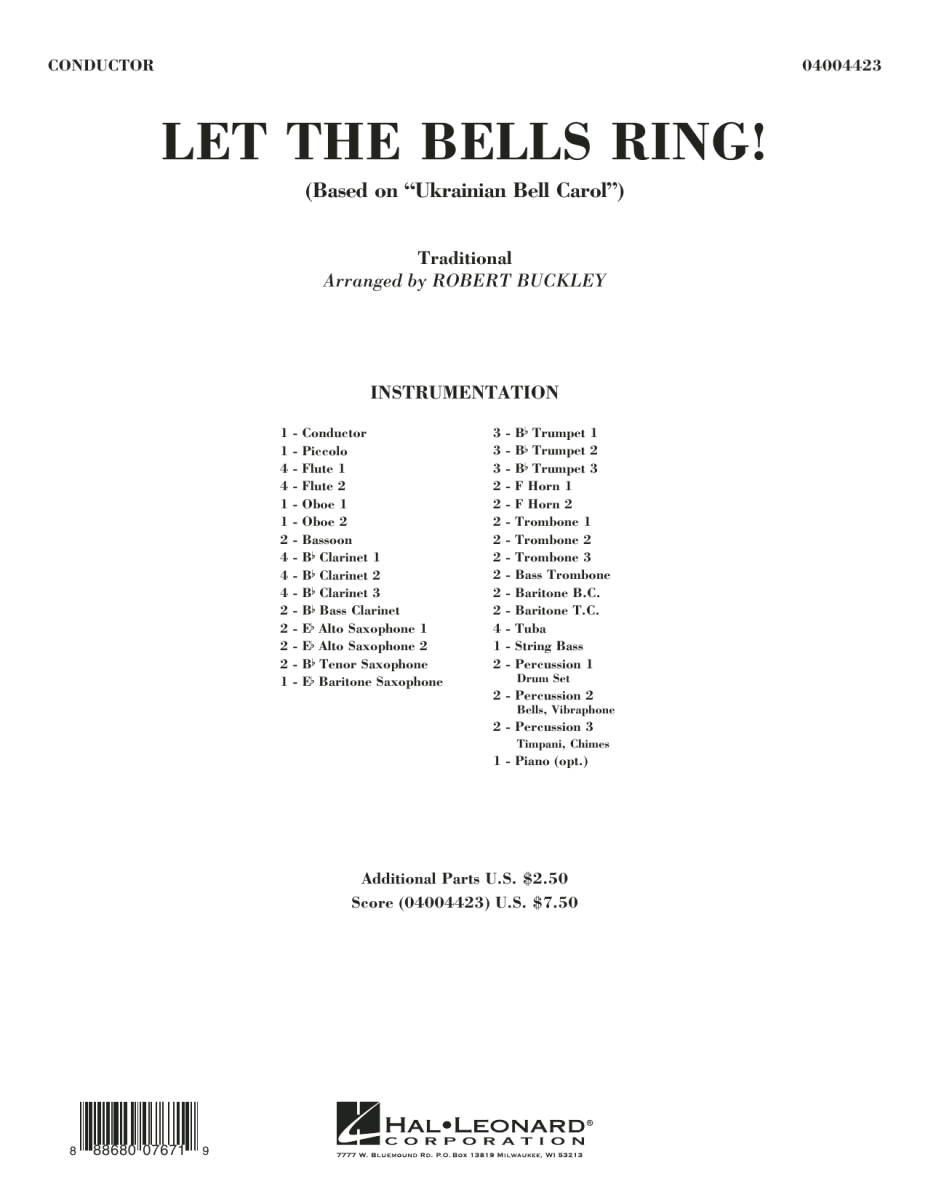 Let the Bells Ring (Based on Ukrainian Bell Carol) - klik hier