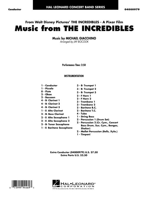 Music from 'The Incredibles' - klik hier