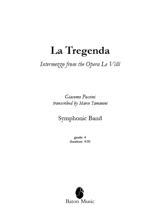 La Tregenda (from the Opera Le Villi) - klik hier