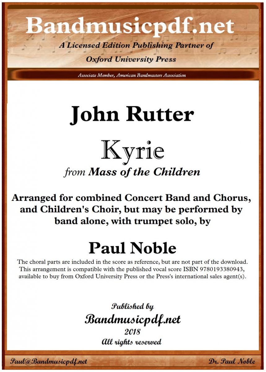 Kyrie, from Mass of the Children - klik hier