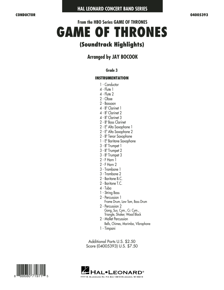 Game Of Thrones (Soundtrack Highlights) - klik hier